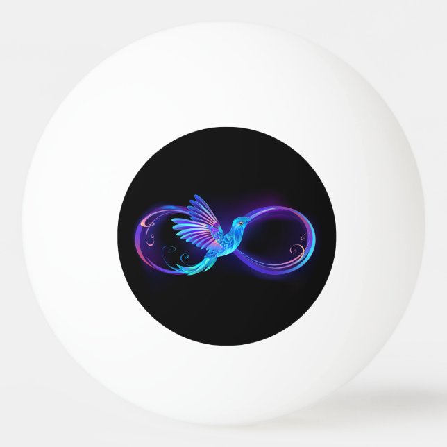Balle De Ping Pong Symbole de Neon Infinity par Glowing Hummingbird (Devant)