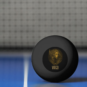 Balle De Ping Pong Symbole de zodiaque classique de la Vierge dorée n