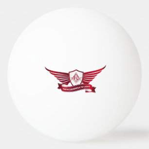 Balle De Ping Pong Symbole et bouclier de franc-maçonnerie