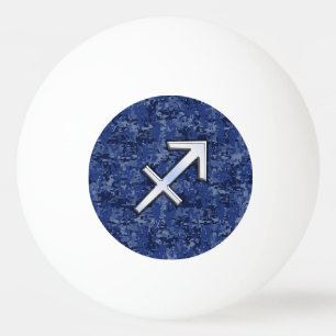 Balle De Ping Pong Symbole zodiaque Sagittarius MarineCamouflage numé