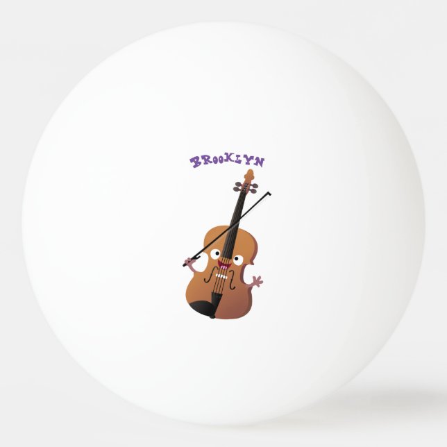 Balle De Ping Pong Sympa drôle violon personnage de dessin animé (Devant)