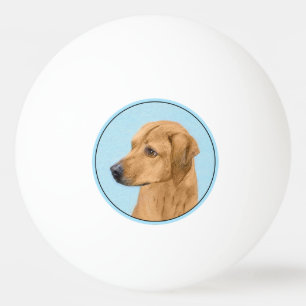 Balle De Ping Pong Tableau Rhodesian Ridgeback - Art Chien original
