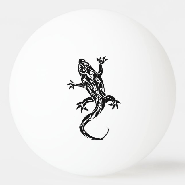 Balle De Ping Pong Tatouage tribal de Gecko (Devant)