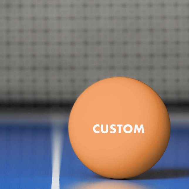 Balle De Ping Pong Tennis de table ORANGE personnalisé (Filet)