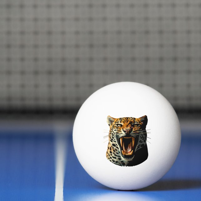Balle De Ping Pong Tête d'attaque du léopard (Filet)