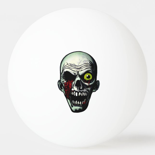 Balle De Ping Pong Tête de zombie (Devant)