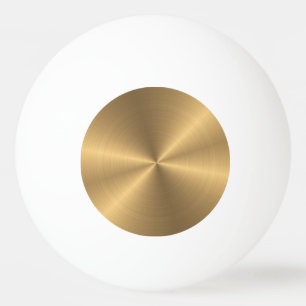 Balle De Ping Pong Texture radiale métallique personnalisée d'or