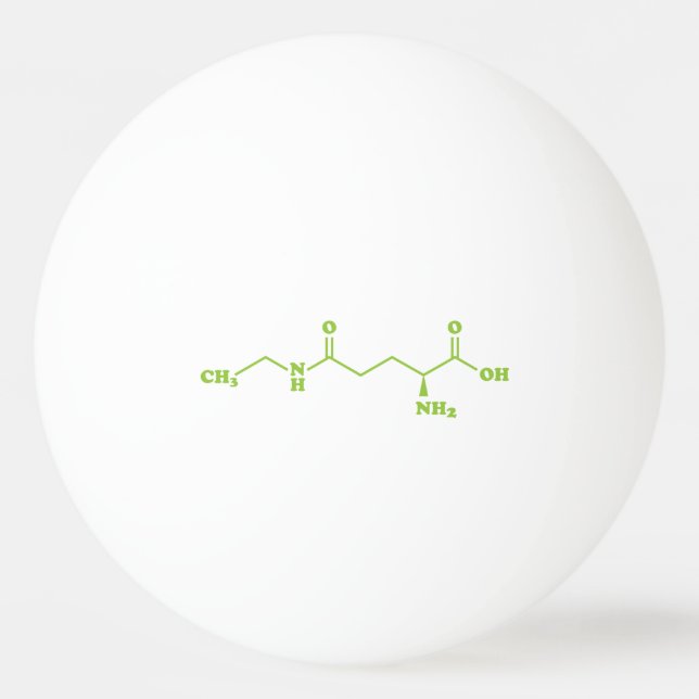 Balle De Ping Pong Thé Théanine Formule chimique moléculaire (Devant)