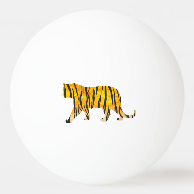 Balle De Ping Pong Tiger noir et orange (Devant)