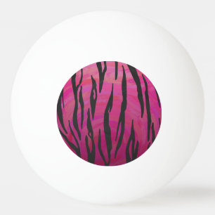 Balle De Ping Pong Tiger rose chaud et noir