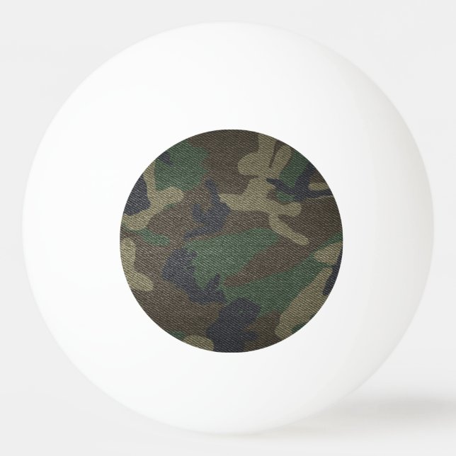 Balle De Ping Pong Tissu de Camo de région boisée (Dos)