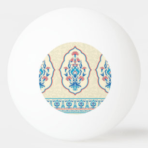 Balle De Ping Pong Tissu floral ethnique : Élégance transparente