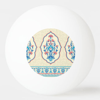 Balle De Ping Pong Tissu floral ethnique : Élégance transparente