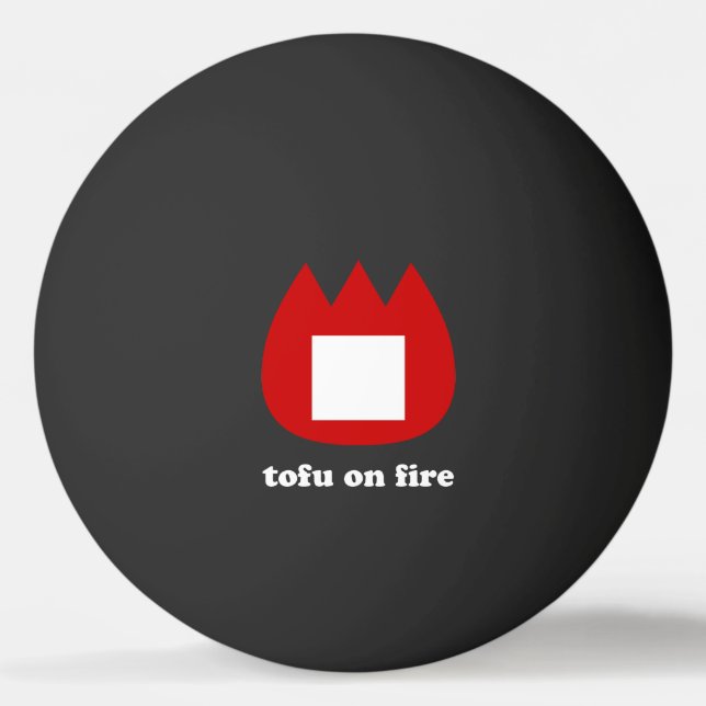 Balle De Ping Pong 📛 tofu en feu (Devant)