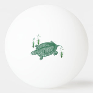 Balle De Ping Pong Tortue de mer verte