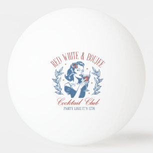 Balle De Ping Pong Tout American Red White et Boujee