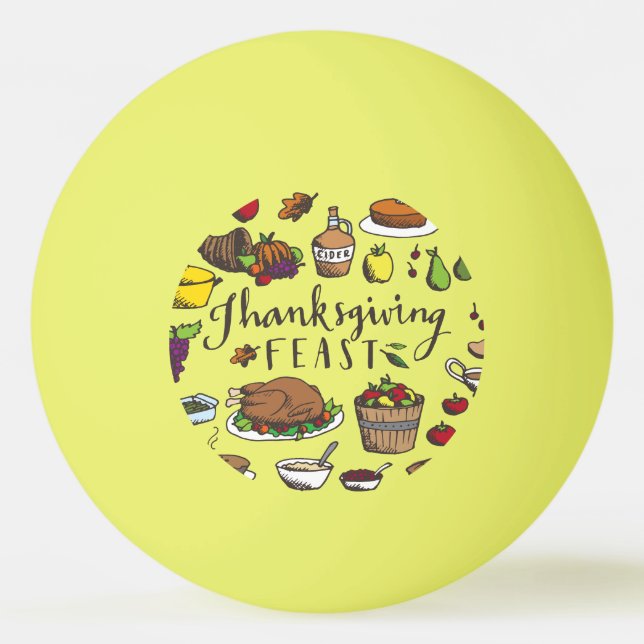 Balle De Ping Pong Turkey Thanksgiving   Ping Pong Ball (Devant)