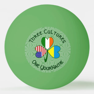 Balle De Ping Pong Ukraine Irlande États-Unis Trèfle Drapeau Personna