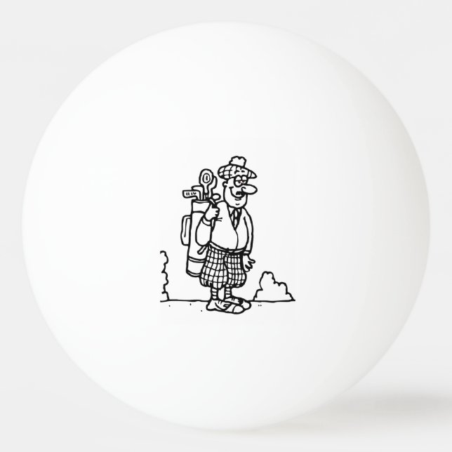 Balle De Ping Pong Un golfeur écossais (Devant)