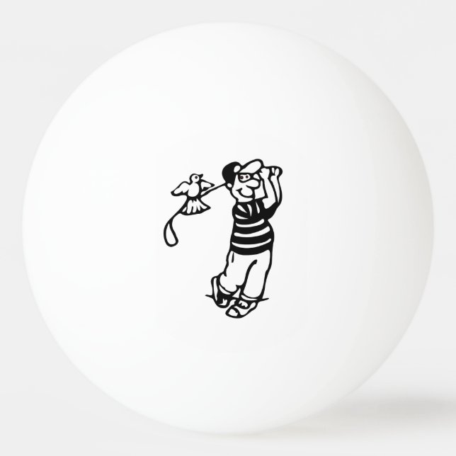 Balle De Ping Pong Un golfeur en b-w (Devant)
