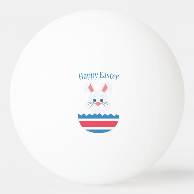 Balle De Ping Pong Un mignon lapin de Pâques (Devant)