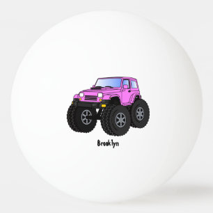 Balle De Ping Pong Un Pink Monster Cartoon