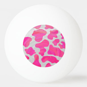 Balle De Ping Pong Vache rose et blanc chaud
