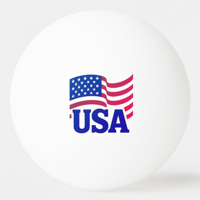 Balle De Ping Pong Vague d'unité américaine (Devant)