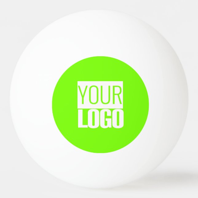Balle De Ping Pong vert fluorescent - ajoutez votre logo (Devant)