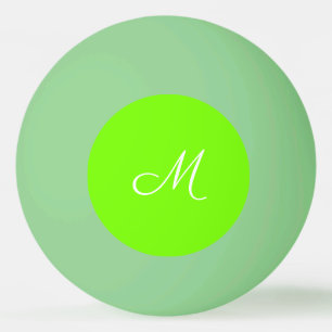 Balle De Ping Pong vert fluorescent - monogrammaire