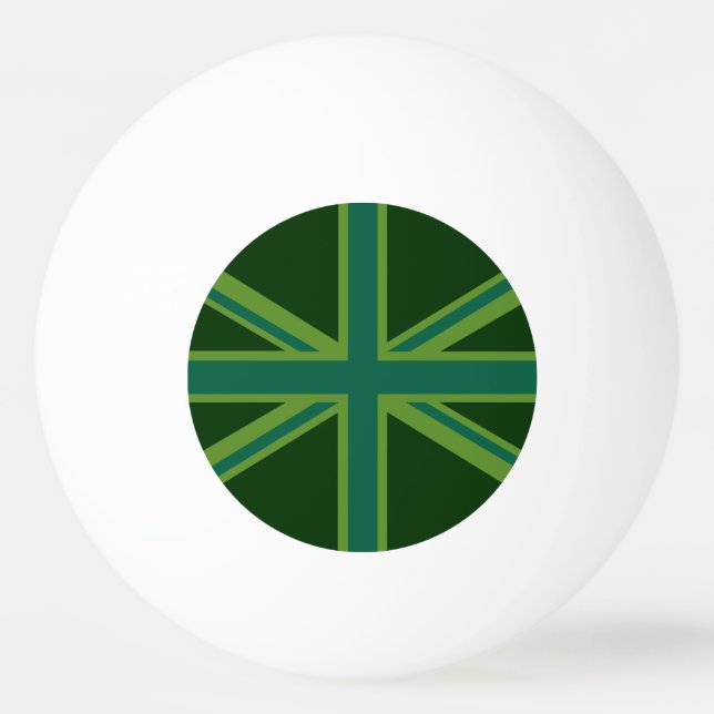 Balle De Ping Pong Vibrant Union Jack Turquoise (Devant)