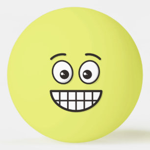 Balle De Ping Pong Visage de broyage avec yeux ouverts