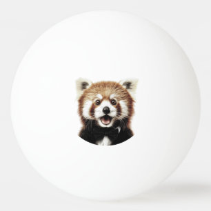 Balle De Ping Pong Visage de panda roux