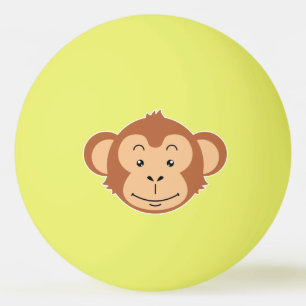 Balle De Ping Pong Visage de singe