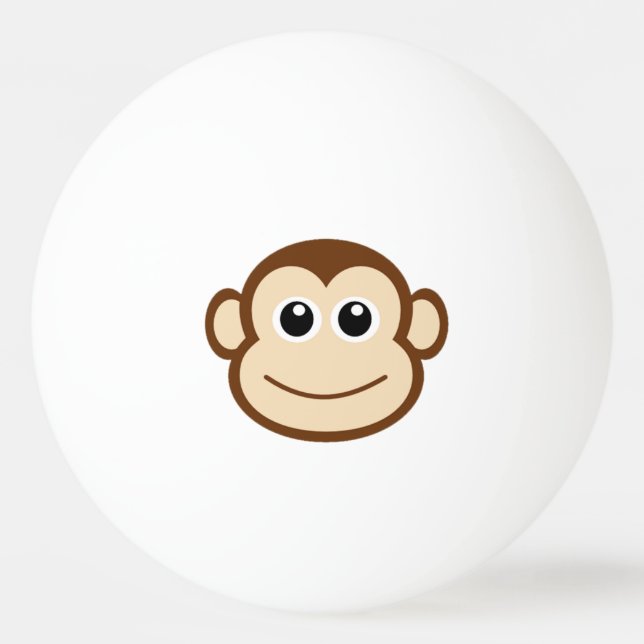Balle De Ping Pong Visage mignon de singe de bébé (Devant)