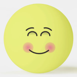 Balle De Ping Pong Visage souriant aux yeux souriants