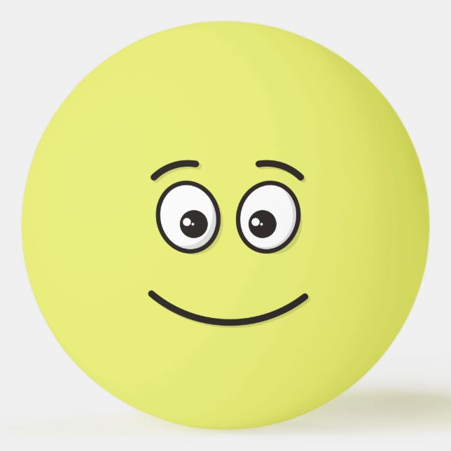 Balle De Ping Pong Visage souriant avec yeux ouverts (Devant)