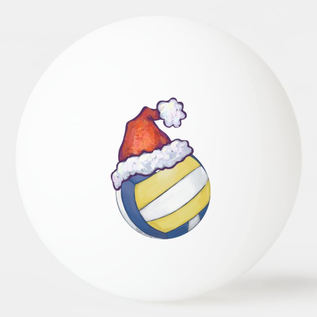 Balle De Ping Pong Volley-ball avec Casquette de Noël (Dos)