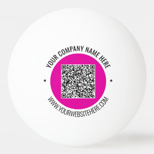 Balle De Ping Pong Votre Boule de ping de code QR Exemple de texte pe