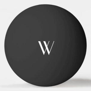 Balle De Ping Pong Votre monogramme en noir et blanc