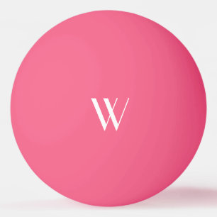 Balle De Ping Pong Votre monogramme en rose