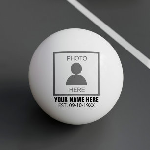 Balle De Ping Pong Votre photo ici Nom et âge