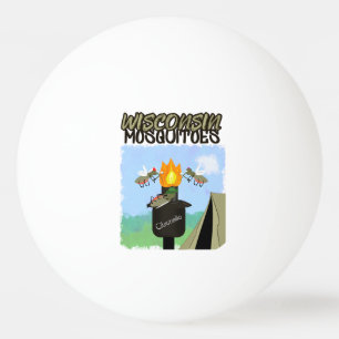 Balle De Ping Pong Wisconsin Mosquitoes Cartoon