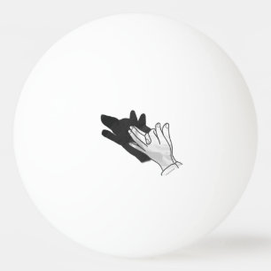 Balle De Ping Pong Wolf Silhouette