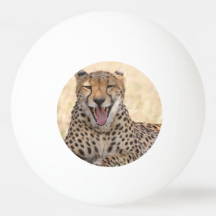 Balle De Ping Pong Yawning Cheetah