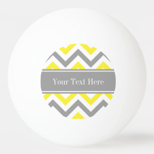 Balle De Ping Pong Yellow Dk Gray White LG Chevron Gray Nom Monogram