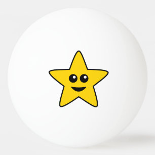 Balle De Ping Pong Yellow Happy Star Ping Pong Ball