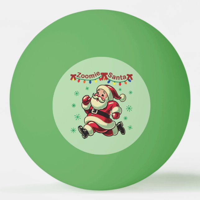 Balle De Ping Pong Zoomie Père Noël Noël (Devant)