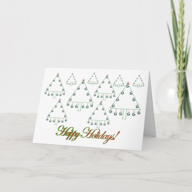 Balle de soccer Arbre de Noël Carte de ferme (Devant)