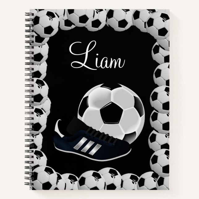 Balle de soccer Carnet spirale (Devant)